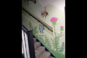 Dave's Mural, Honey Bee and Thistle